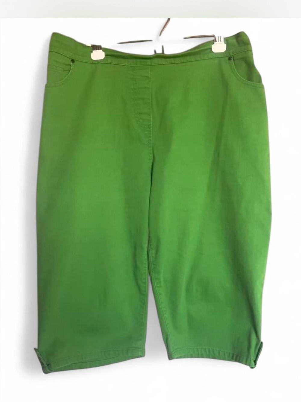 Catherines Green Women’s Cotton Capri Cargo  Pants